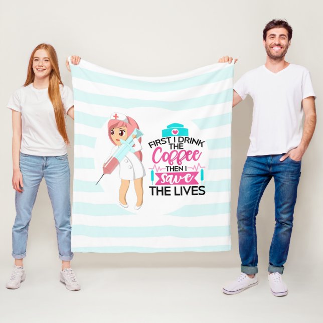 Lönsam sjuksköterska med stort Hypodermic Nål Fleecefilt (På plats)