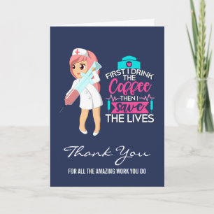 Lönsam sjuksköterska med stort Hypodermic Nål Kort