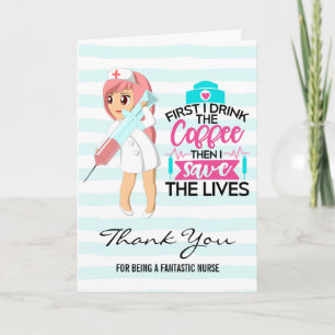 Lönsam sjuksköterska med stort Hypodermic Nål Kort