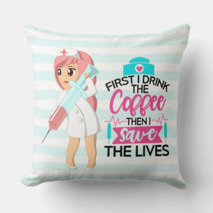 Lönsam sjuksköterska med stort Hypodermic Nål Kudde