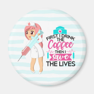 Lönsam sjuksköterska med stort Hypodermic Nål Magnet