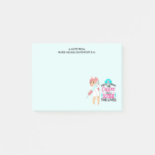 Lönsam sjuksköterska med stort Hypodermic Nål Post-it Block