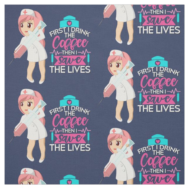 Lönsam sjuksköterska med stort Hypodermic Nål Tyg (Provkarta)