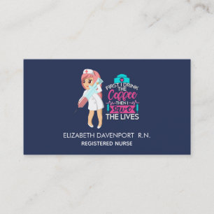 Lönsam sjuksköterska med stort Hypodermic Nål Visitkort