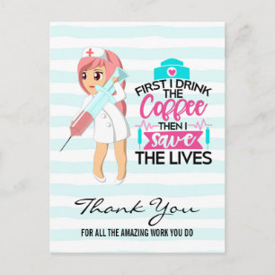 Lönsam sjuksköterska med stort Hypodermic Nål Vykort