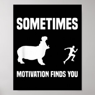 Lönsam Skeppsport Springer Hippo Motivation Poster