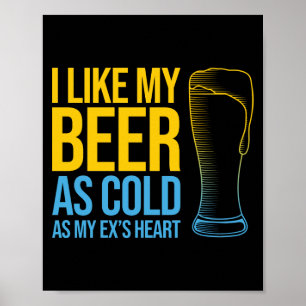 Lönsam skiljetecken - jag gillar mitt öl som Kall  Poster