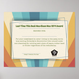 Lönsam skrivbordsigenkänning för medarbetarprismed poster