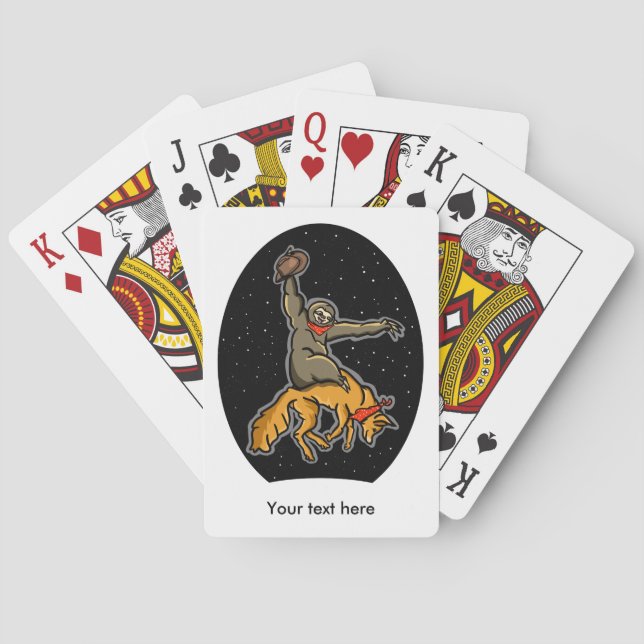 Lönsam Sloth och Fox Casinokort (Baksidan)