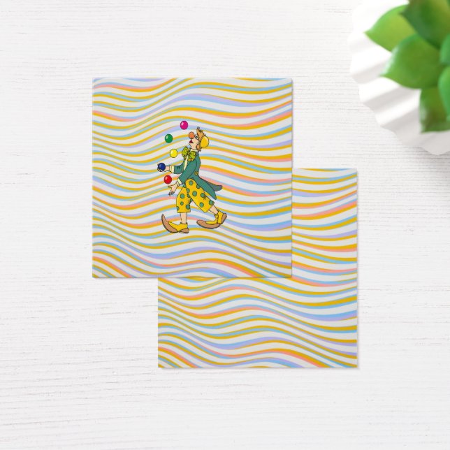 Lönsam sluten uppspelning med färgad Bollar Fyrkantigt Visitkort (Skivbord)