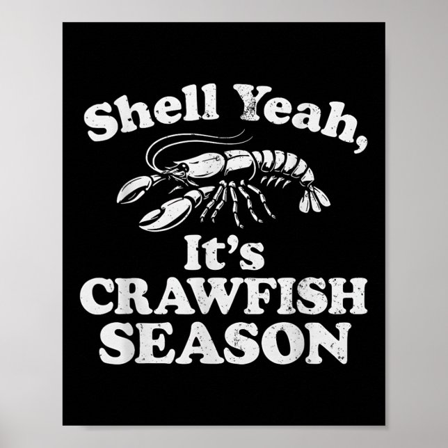 Lönsam Snäcka Ja, det är Kräftor Season Retro Craw Poster (Framsidan)