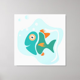 Lönsam Snyggt Fish Canvastryck