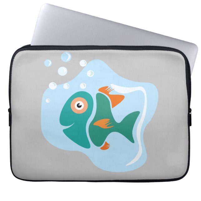 Lönsam Snyggt Fish Laptop Fodral (Framsidan)