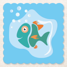 Lönsam Snyggt Fish Underlägg Papper