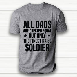 Lönsam Soldier Pappa eller Make Avskrivning White T Shirt