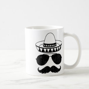 Lönsam Sombrero Ansikte med mustache för mexikansk Kaffemugg