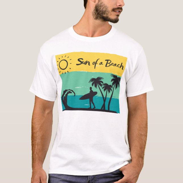 Lönsam sommarvibes Sol i Beach T Shirt (Framsida)