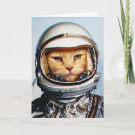 Lönsam "Space Cat"-födelsedag Kort