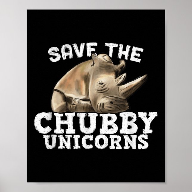 Lönsam Spara Knubbiget Unicorns - Arful Tjock Rhin Poster (Framsidan)
