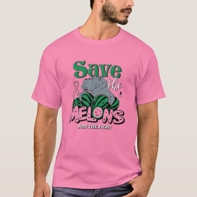 Lönsam Spara Melons Fiona Breast Cancer Awarenes T Shirt (Framsida)