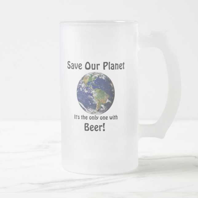 Lönsam Spara vår planetsoffert Frostat Ölglas (Höger)