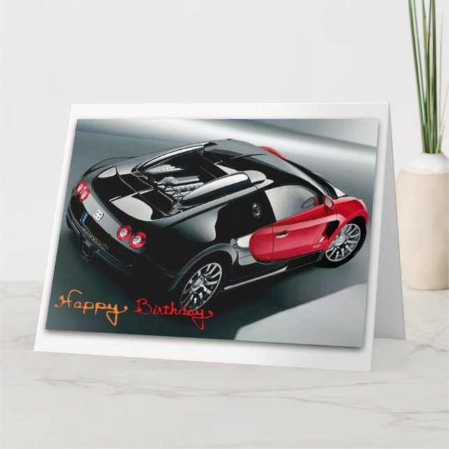 Lönsam sportbil Jumbo Birthday Card Kort (Framsida)