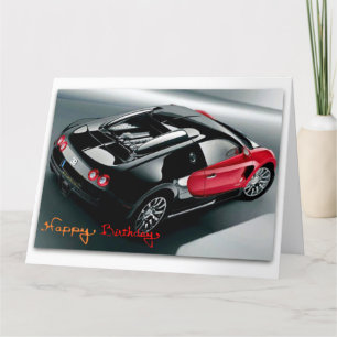 Lönsam sportbil Jumbo Birthday Card Kort