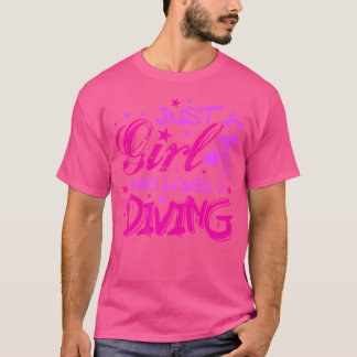 Lönsam Springboard Diving Diver Girls Diving Divin T Shirt