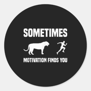 Lönsam Springer av Skeppsport, tiger Motivation Runt Klistermärke