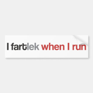 Lönsam Springer I FARTlek när jag Springa © Bumper Bildekal