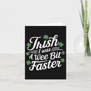 Lönsam St patricks day Irish var jag en Wee Bi Kort