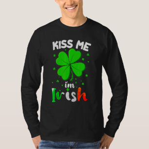Lönsam St patrick's day Kiss Me jag är irländsk T Shirt