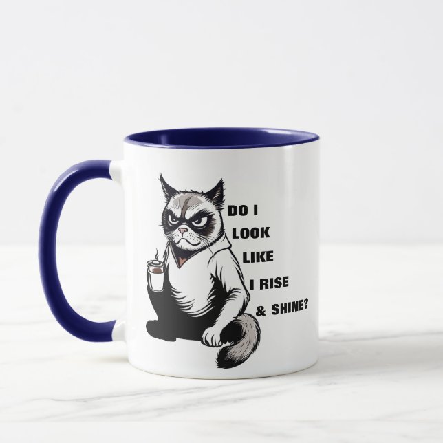 Lönsam Stiga upp och Shine Grumpy Cat Morgonkaffe  Mugg (Vänster)