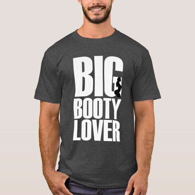 Lönsam stor Booty Älskare i vit textgrafik T Shirt (Framsida)