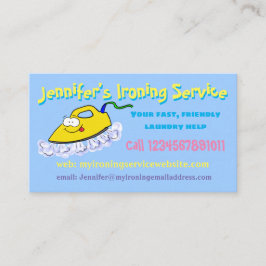 Lönsam strykning av tecknad tvätt visitkort