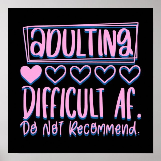 Lönsam, svår AF skulle inte rekommendera Poster (Framsidan)