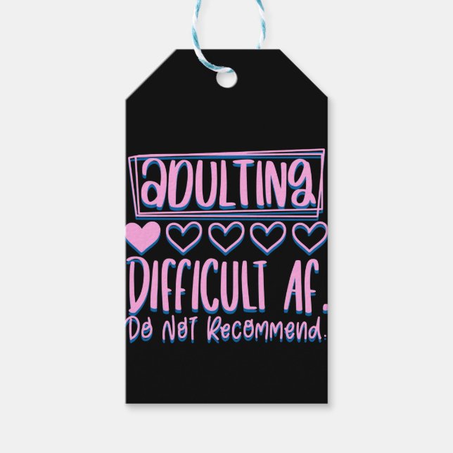 Lönsam, svår AF skulle inte rekommendera Presentetikett (Framsidan)