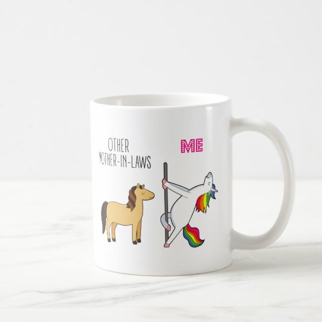 Lönsam Svärmor-bröllopsförmån för Unicorn Kaffemugg (Höger)