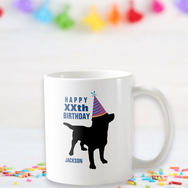 Lönsam Svart lab Hund Anpassningsbar födelsedag Kaffemugg (Skapare uppladdad)