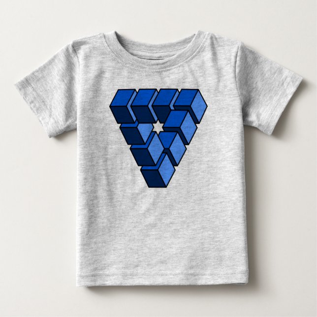 Lönsam svart svart Leksak blockerar triangelvektor T Shirt (Framsida)