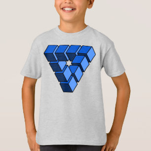 Lönsam svart svart Leksak blockerar triangelvektor T Shirt