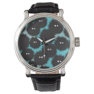 Lönsam svartfluffy-monster armbandsur