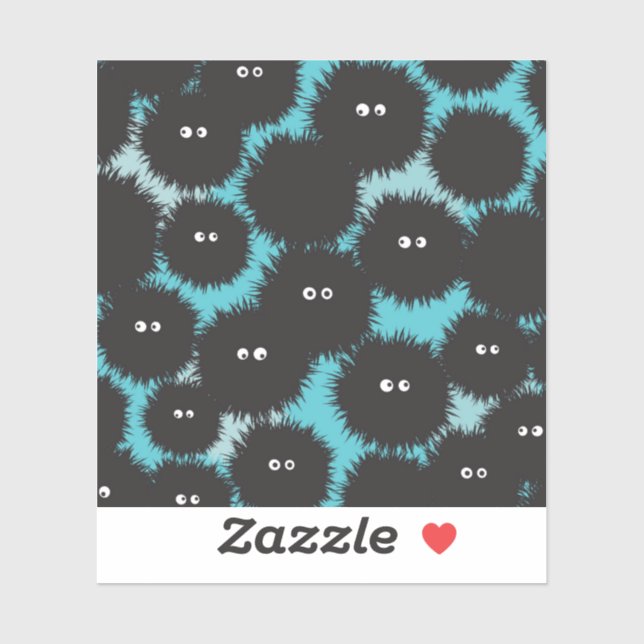 Lönsam svartfluffy-monster klistermärken (Ark)