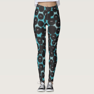 Lönsam svartfluffy-monster leggings