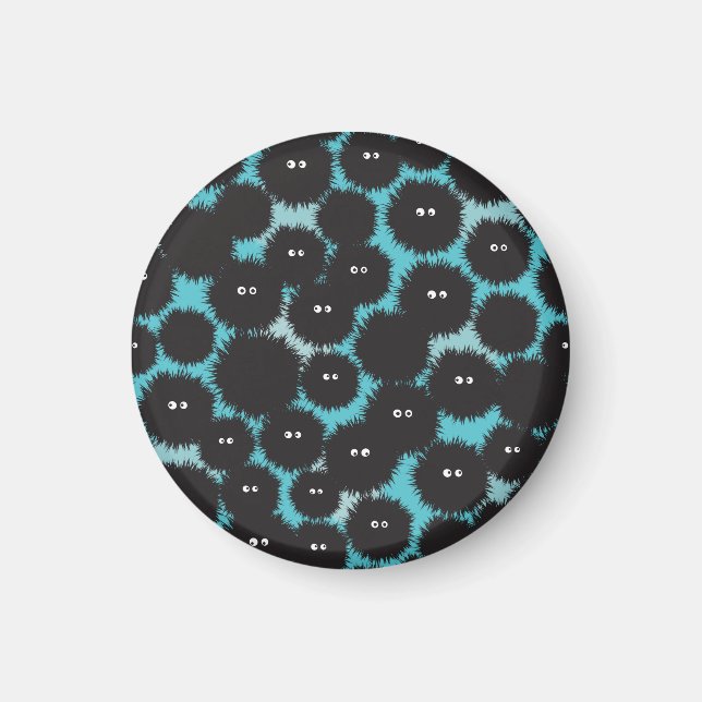 Lönsam svartfluffy-monster magnet (Framsidan)