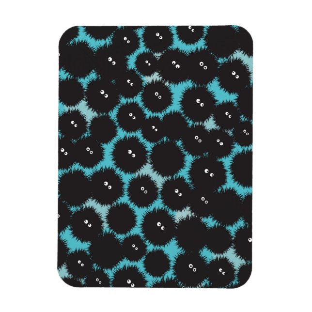 Lönsam svartfluffy-monster magnet (Vertikal)