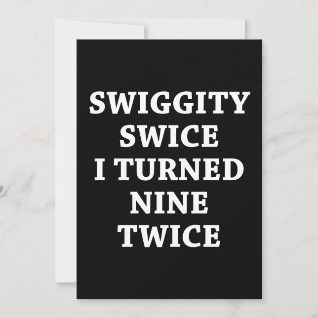 Lönsam svindel 18:e födelsedagen inbjudningar (Framsida)