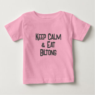 Lönsam sydafrikansk KeepCalm & Eat Biltong Småbarn T Shirt