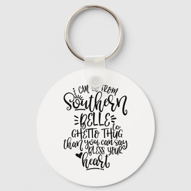 Lönsam syddesign jag kan gå från södra Belle Nyckelring (Framsida)