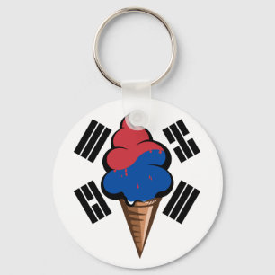 Lönsam Sydkoreansk glass flagga Nyckelring